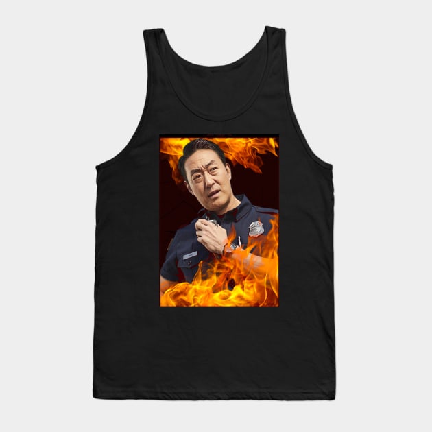 911 - Howie ‘Chimney’ Han - Flames Tank Top by vickytoriaq